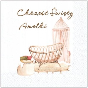 Serwetki  personalizowane  na Chrzest Imię 