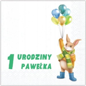 Serwetki  personalizowane  na Roczek Imię 