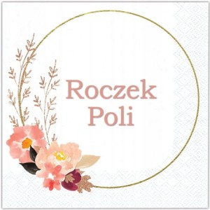 Serwetki  personalizowane  na Roczek Imię 