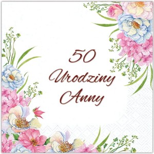 Serwetki  personalizowane  na Urodziny