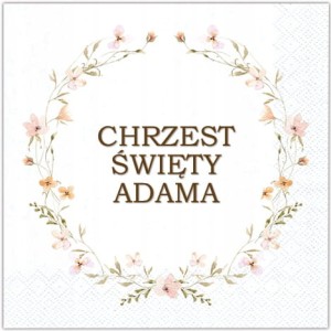 Serwetki  personalizowane  na Chrzest Imię 