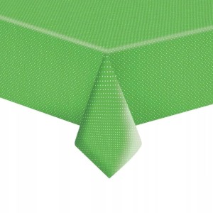 Obrus papierowy zielony w kropki 120x180 