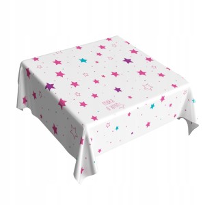 Obrus foliowy w gwiazdki 120x100