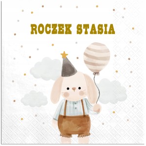 Serwetki  personalizowane na Roczek Imię Dziecka 