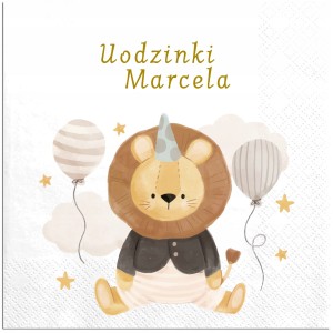 Serwetki  personalizowane na Roczek Imię Dziecka