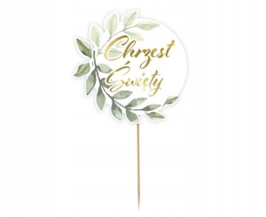 Dekoracja na tort Chrzest Święty toper 