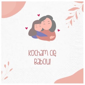 Serwetki personalizowane z imieniem na Dzień Babci Imię    