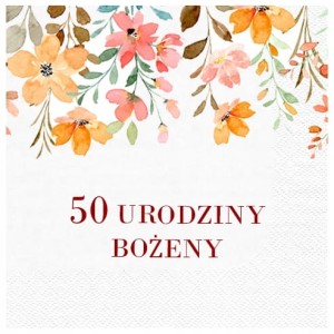 Serwetki  personalizowane na urodziny Imię 