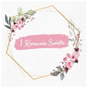Serwetki  personalizowane na Komunię Imię  Dziecka