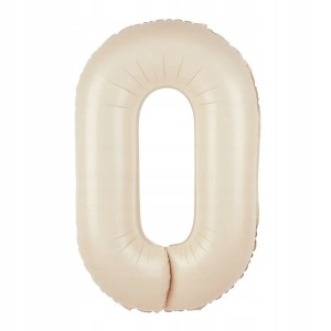 Balon foliowy cyfra 0 kremowy 100 cm