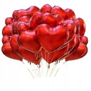 Balony foliowy serca bukiet 15 szt.