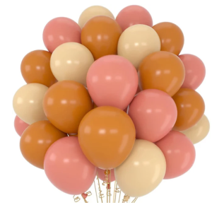 Zestaw balonów boho róż-wanilia 30 szt 