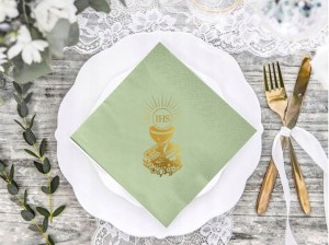 Serwetki-Komunijne-szalwiowe-zielone-zlota-blyszczaca-Hostia-IHS-Kielich-Kolor-zielony.jpg