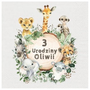 Serwetki  personalizowane na urodziny Imię Dziecka 