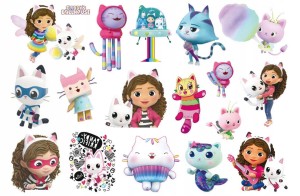 Tatuaże zmywalne dla dzieci Koci Domek Gabi