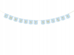 Baner Chrzest Święty niebieski 200 cm