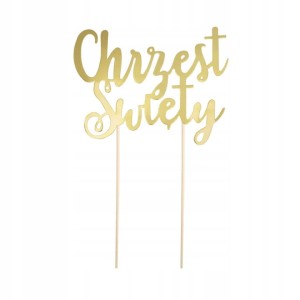 Topper na Tort z napisem "Chrzest Święty"