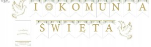 Baner Komunijny "I Pierwsza Komunia Święta"