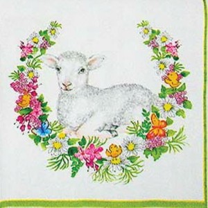 Serwetki Wielkanocne z Barankiem, 20 szt.