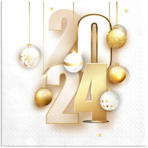 Dekoracyjne Serwetki "2024", 12 szt.