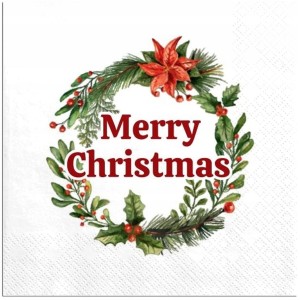 Serwetki Świąteczne "Merry Christmas", 12 szt.