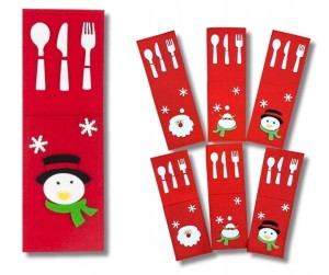 Świąteczne Etui na Sztućce, 6 szt.