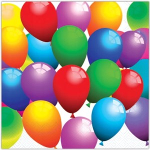 Serwetki Papierowe w Kolorowe Baloniki