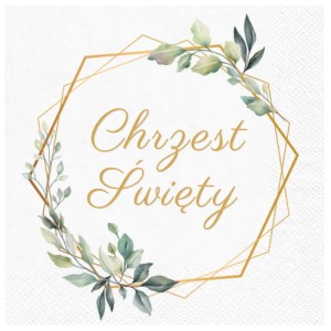 Serwetki na Chrzest Święty, 12 szt.