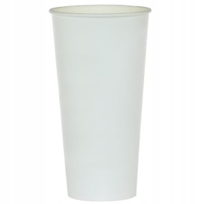 Papierowe, Białe Kufle 500ml, 50 szt.