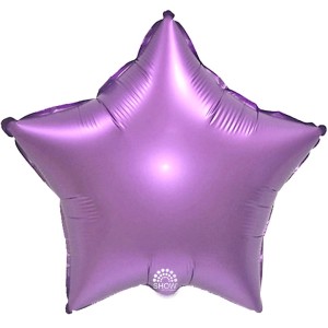 Liliowy Balon Foliowy w Kształcie Gwiazdy 45cm, 1 szt.