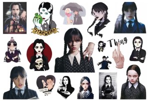 Tatuaże Zmywalne "Wednesday", 1 szt.