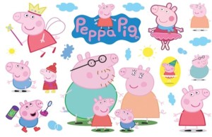 Tatuaże Zmywalne "Świnka Peppa", 1 szt.