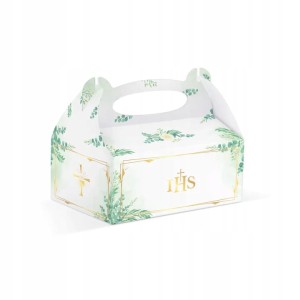 Ozdobne, Komunijne Pudełko na Ciasto, 1 szt.