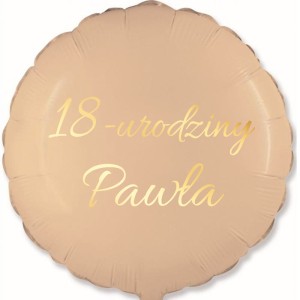 Okrągły Pomarańczowy Balon Personalizowany na Urodziny