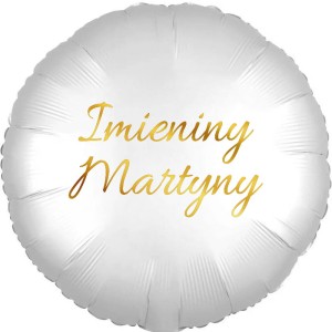 Okrągły Biały Balon Personalizowany na Imieniny