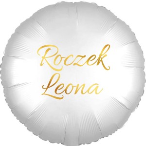 Okrągły Biały Balon Personalizowany na Roczek