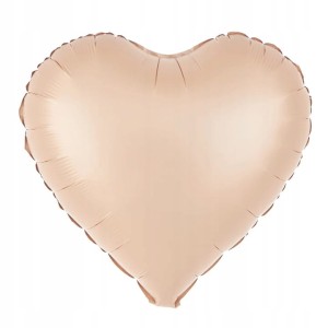 Karmelowy Balon Foliowy w Kształcie Serca, 45 cm