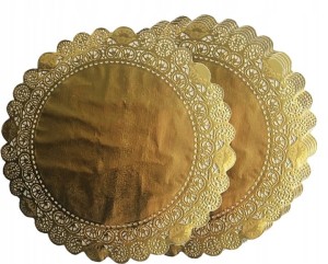 Złote Serwetki pod Talerz 36cm, 4 szt.