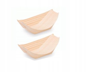 Drewniane Miseczki w Kształcie Łódki