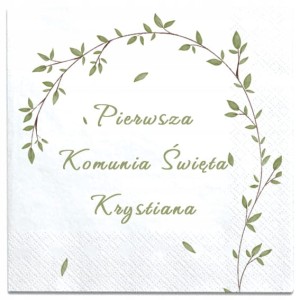 Komunijne Serwetki Personalizowane, 12 szt.