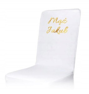 Weselny, Personalizowany Pokrowiec na Krzesło "Mąż", 1 szt.