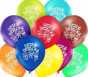 Kolorowe Balony na Dzień Dziecka, 10szt.