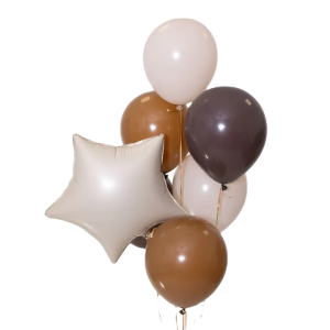 Kakaowy Zestaw Balonów z Gwiazdką