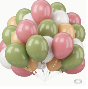 Zestaw Balonów w Kolorystyce Butelkowej Zieleni