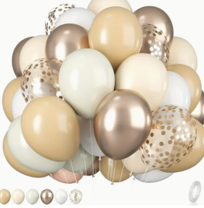 Zestaw Beżowy Ślubny z Konfetti