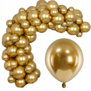 Złote Balony Chrom, 120 szt