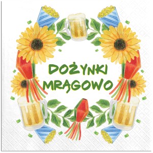Personalizowane Serwetki na Dożynki, 12 szt.