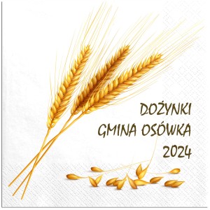 Personalizowane Ozdobne Serwetki  na Dożynki, 12 szt.