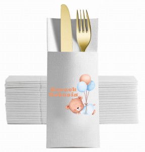 Personalizowane Kieszonki na Sztućce na Roczek, 12 szt. 