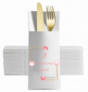 Personalizowane Kieszonki na Sztućce Urodzinowe, 12 szt. 